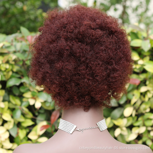 Short Brazil Hair Curly Pixie Cut Wig Human Hair Pre Bob Wigs Kinky Curl Human Hair machine made Wigs